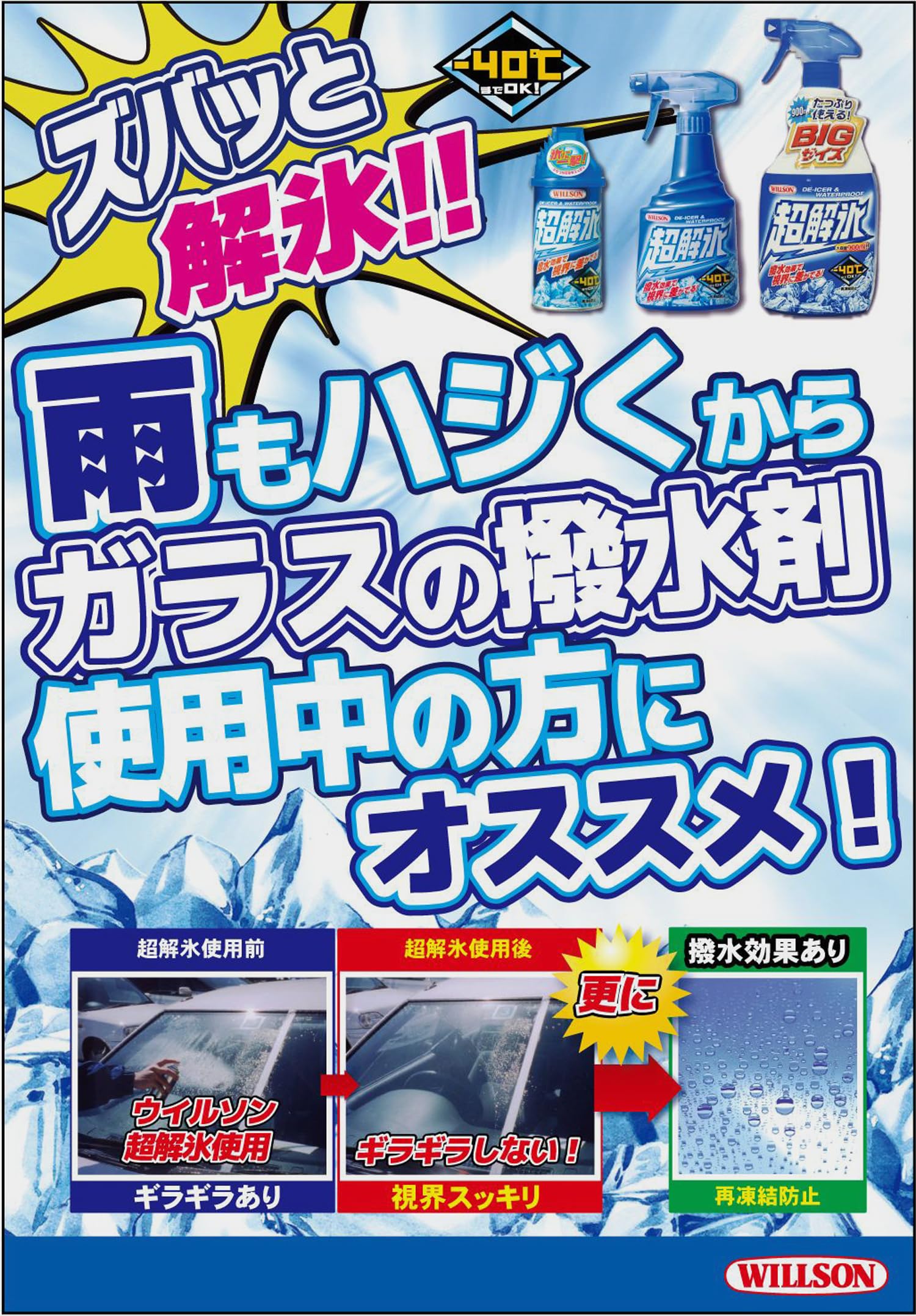 Willson(ウィルソン) 自動車ガラス用 超解氷トリガー 02085 Willson(ウィルソン) 自動車ガラス用 超解氷トリガー 02085